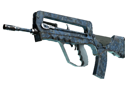 FAMAS | Cyanospatter (Well-Worn)