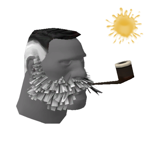 Strange Lord Cockswain's Novelty Mutton Chops and Pipe