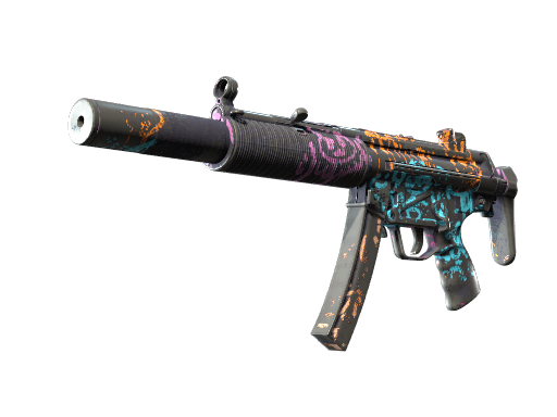 MP5-SD | Neon Squeezer (Battle-Scarred)