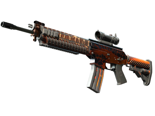 StatTrak™ SG 553 | Tiger Moth (Battle-Scarred)