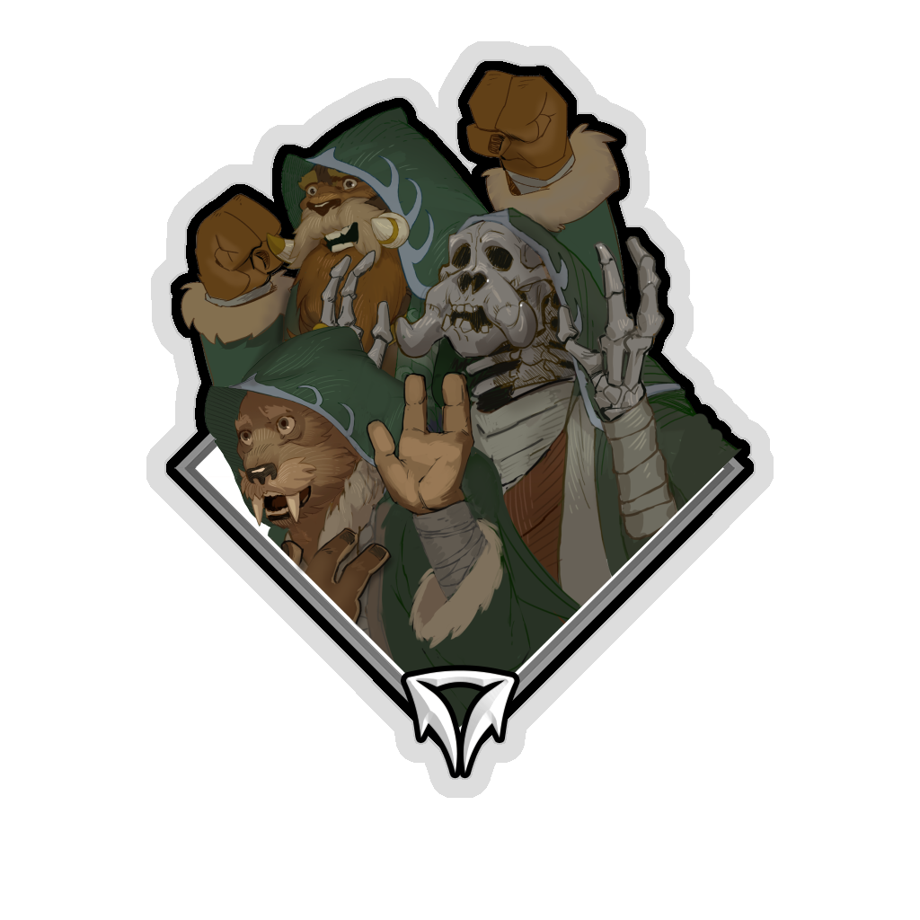 Holo Crownfall Sticker - The Sunken Monks